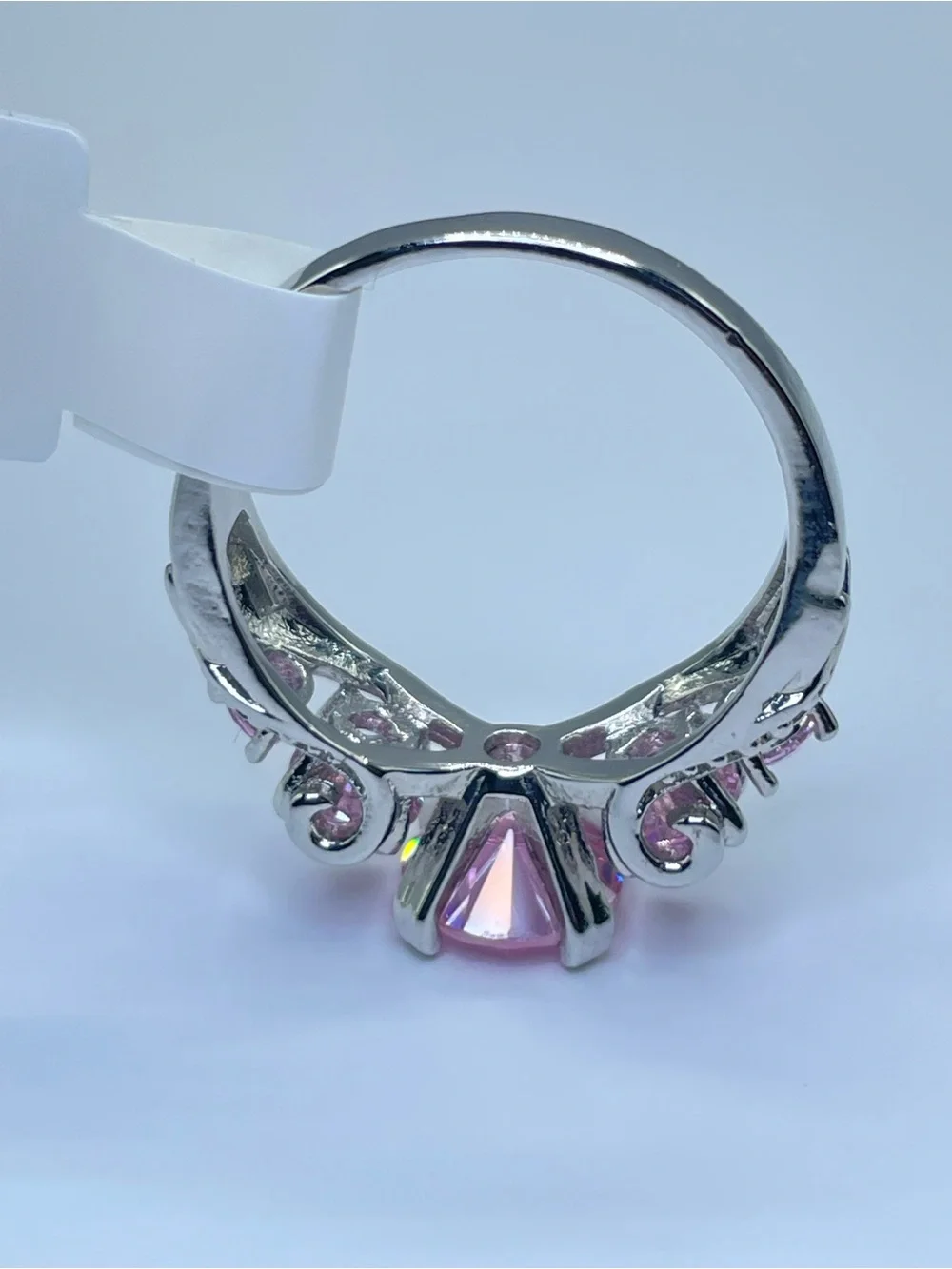 Swarovski Crystal Elements Pink Crystal Multi Stone Statement Ring